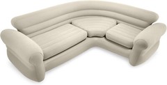 Intex 68575EP Inflatable Corner Sofa – 880lb Weight Capacity – 101” x 80” x 30”