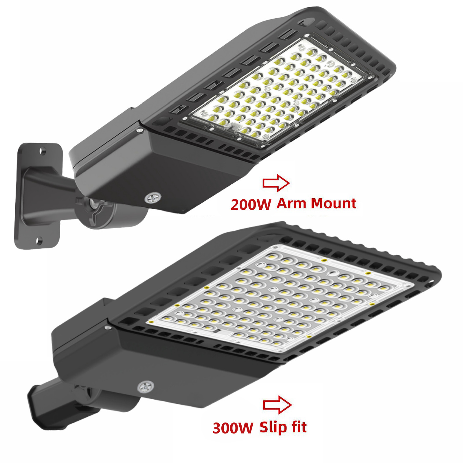 LED Parking Lot Shoebox Light 200/300W Dusk To Dawn Outdoor Area Pole Light IP65 gallery
