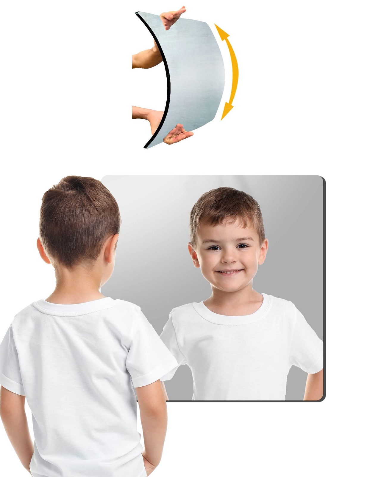 Unbreakable Plexiglass Acrylic Mirror for Kids, 1 PCS 8 x 8 8"L x 8"W, Silver gallery