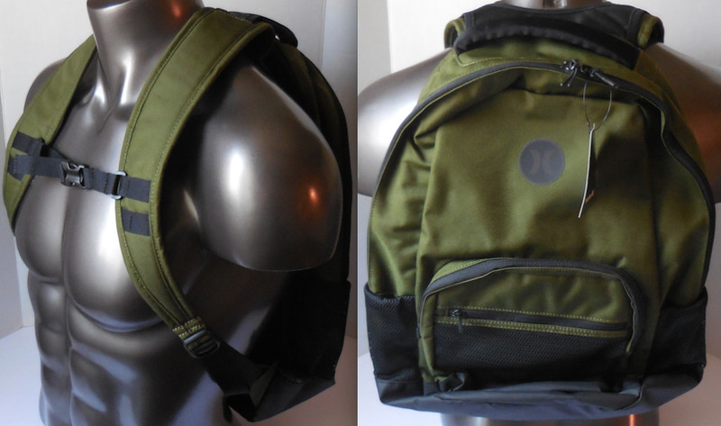 Hurley Patrol Backpack Lightweight  Olive Canvas/Black 2