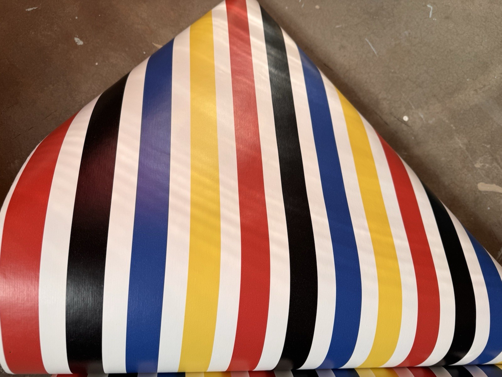 Multicolor Striped Vintage Wallpaper Roll - Red, Black, Blue, Yellow, White gallery
