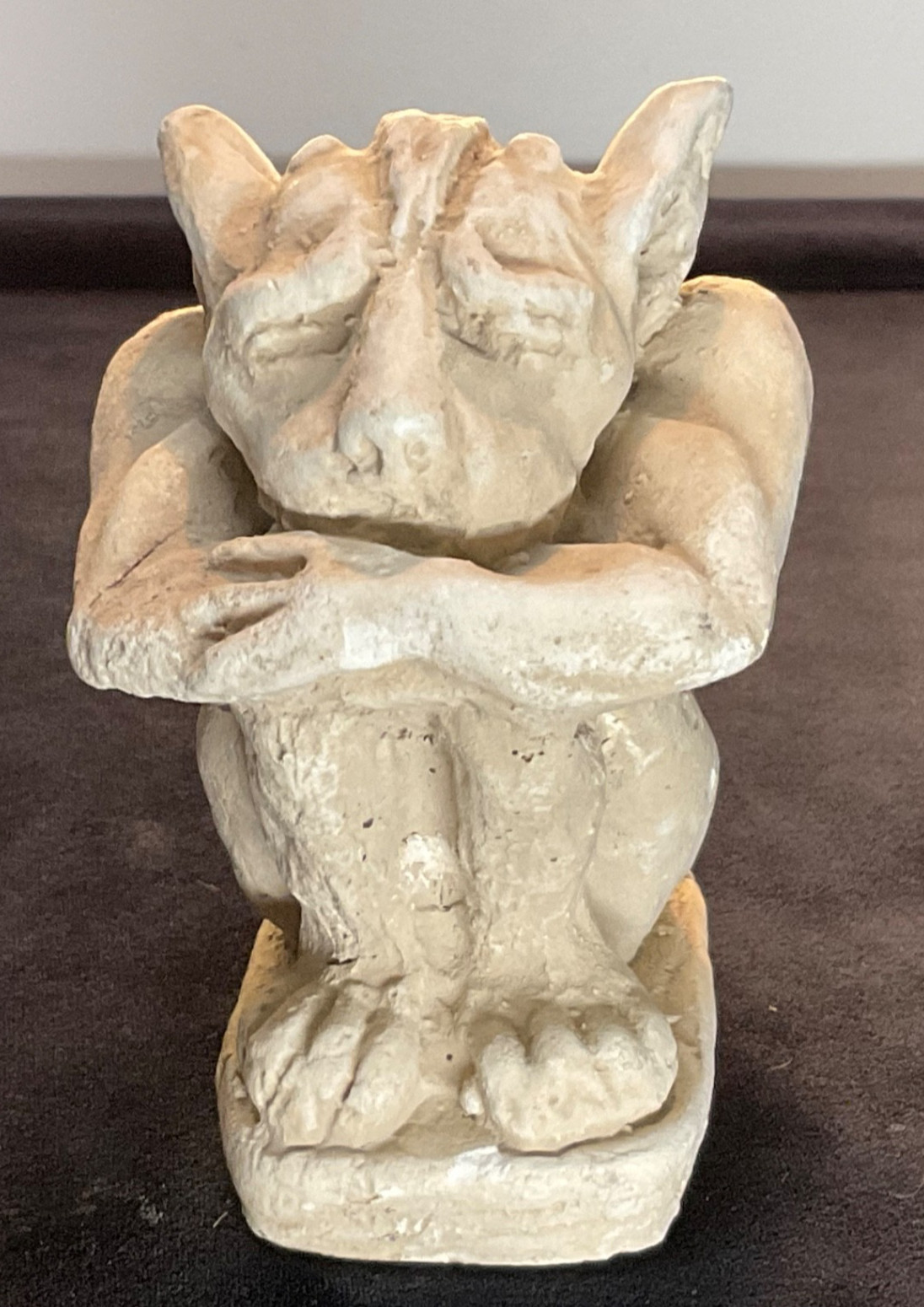 Miniature Gargoyle Figurine. Pensive Style Gothic Statue. 3.25” x 2” gallery