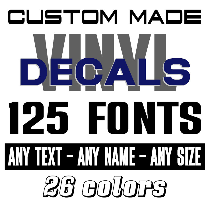 Custom Text Vinyl Lettering Sticker Decal Personalized - ANY TEXT ANY NAME {c18 gallery