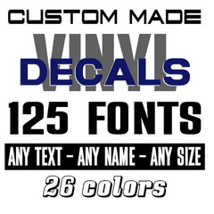 Custom Text Vinyl Lettering Sticker Decal Personalized – ANY TEXT ANY NAME {c18