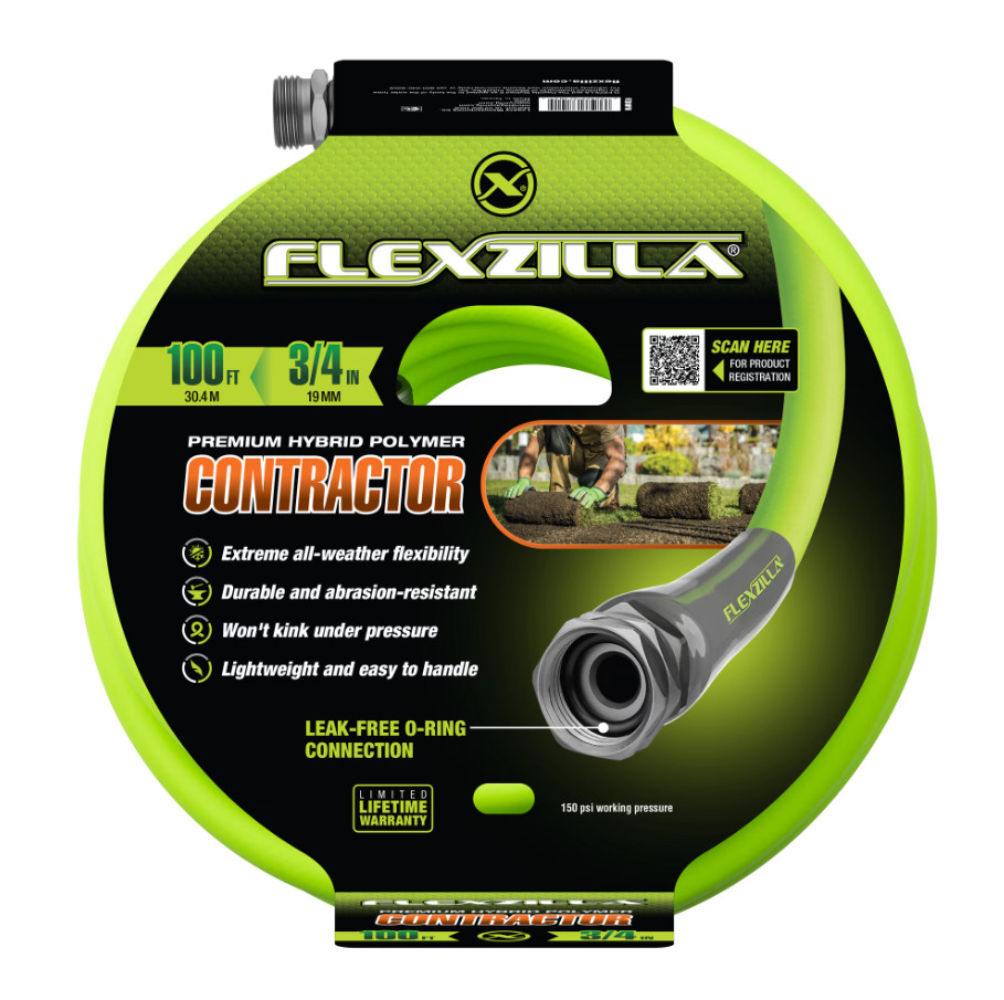 Flexzilla Premium Contractor Garden Hose 3/4 in x 100 ft Hybrid Polymer Green gallery