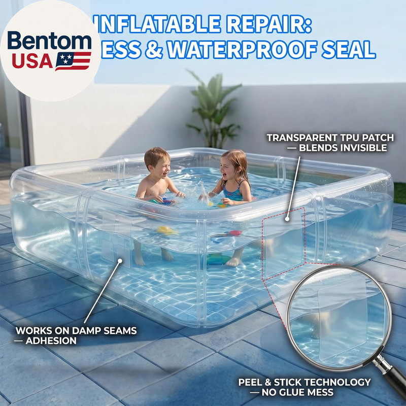 Extra Large Pool Patch Repair Kit, 4Ft X 2.8Ft TPU Heavy Duty Vinyl Pool Liner P gallery