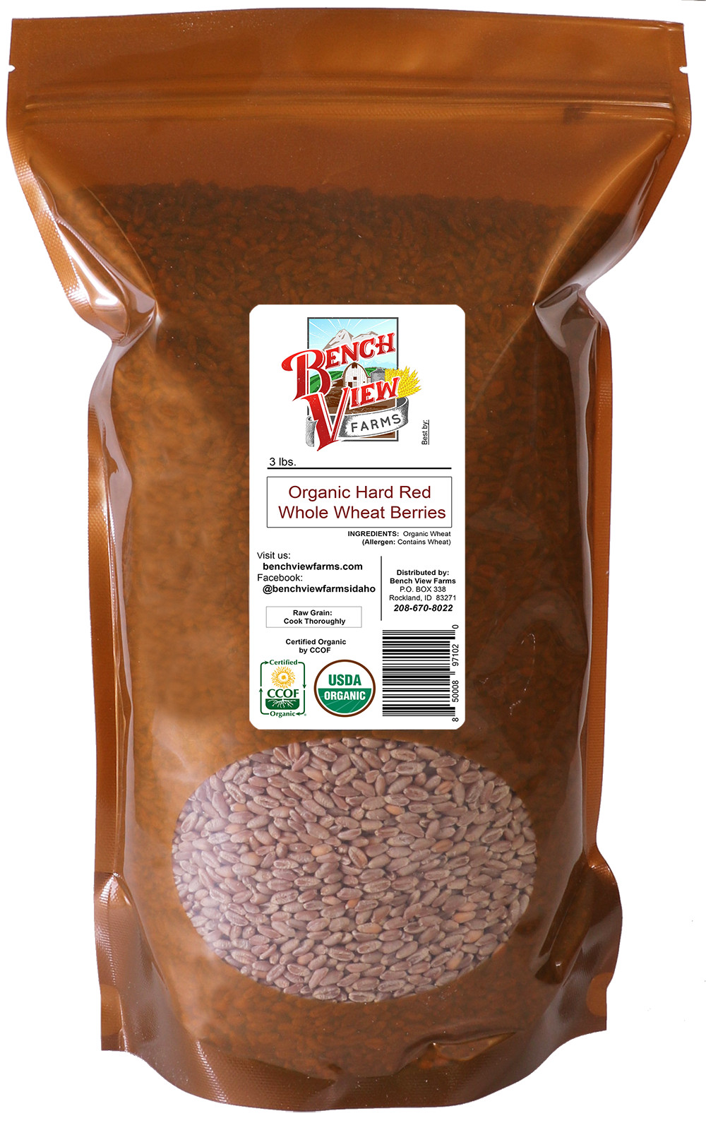 Organic Hard Red Wheat Berries - 3lbs gallery