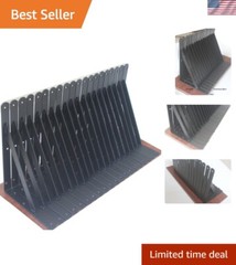 Rustic Black Metal Shelf Brackets - 240 lb Capacity, 20 Pack of 11" x 8" gallery