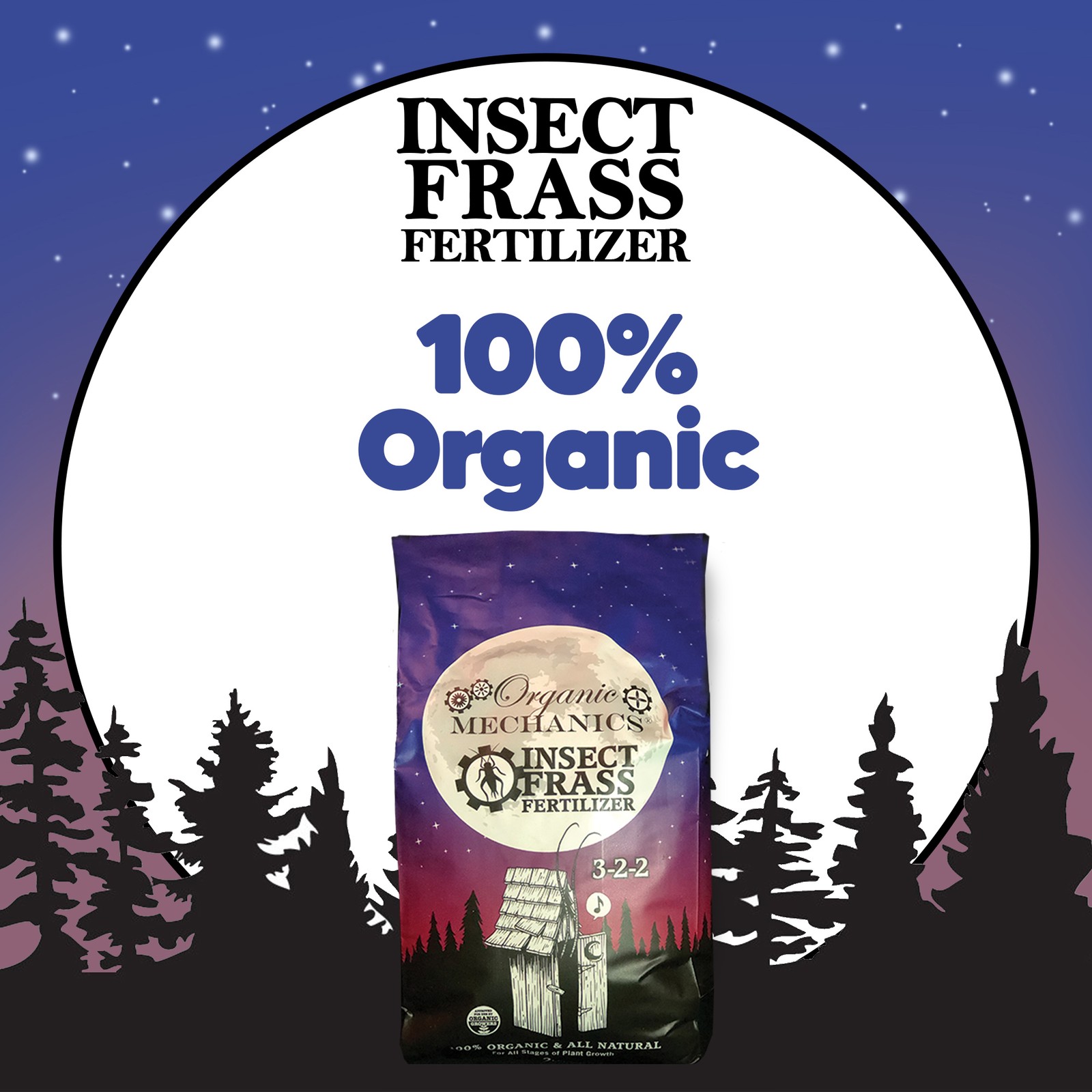 Organic Mechanics 3-2-2 Insect Frass Fertilizer, 2lbs gallery