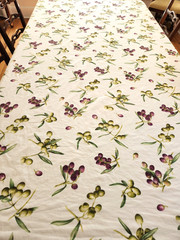 Mirabello Tablecloth Cotton Olives 63″ x 90 Made in Italy