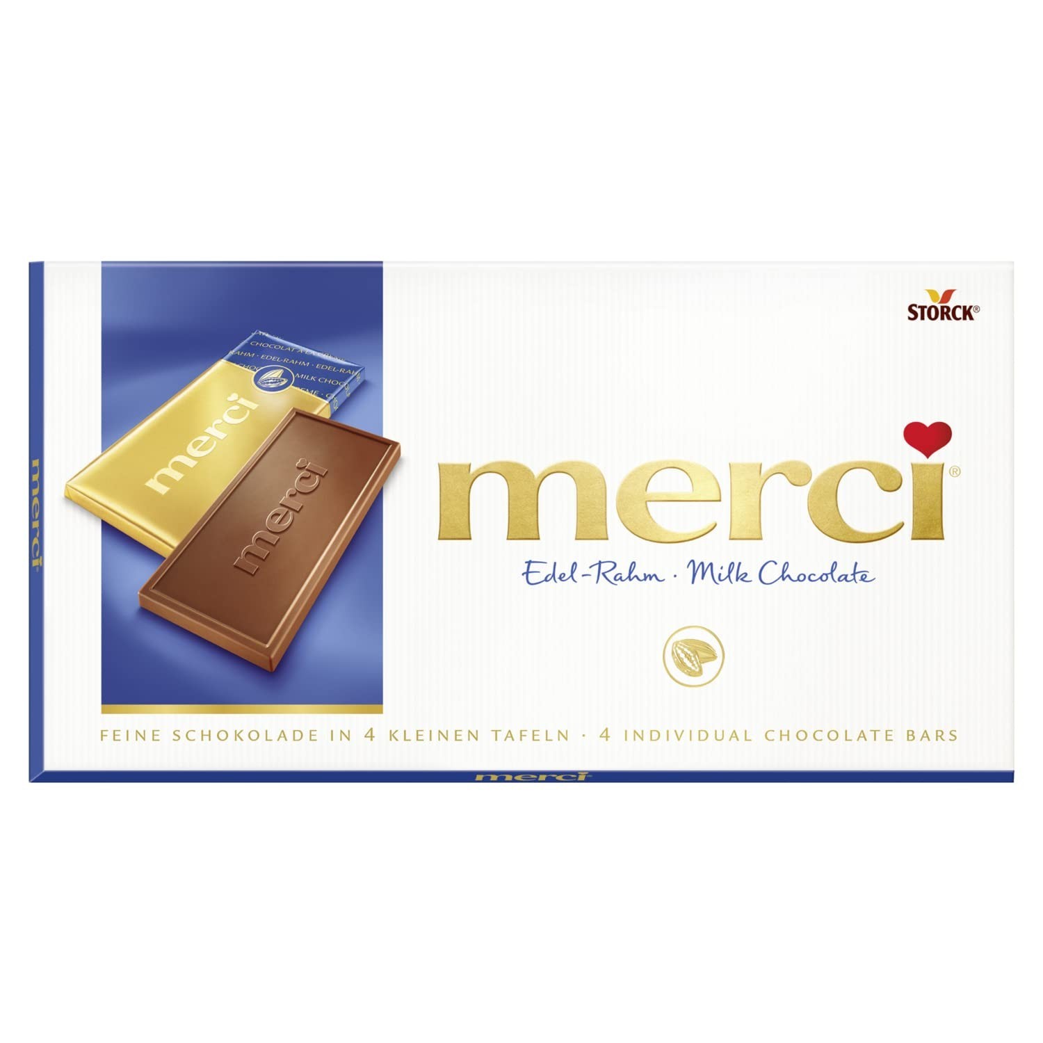 (12PACK) Merci Fine Milk Chocolate (4 Individual Bars) 100g(EXP 07/206) gallery