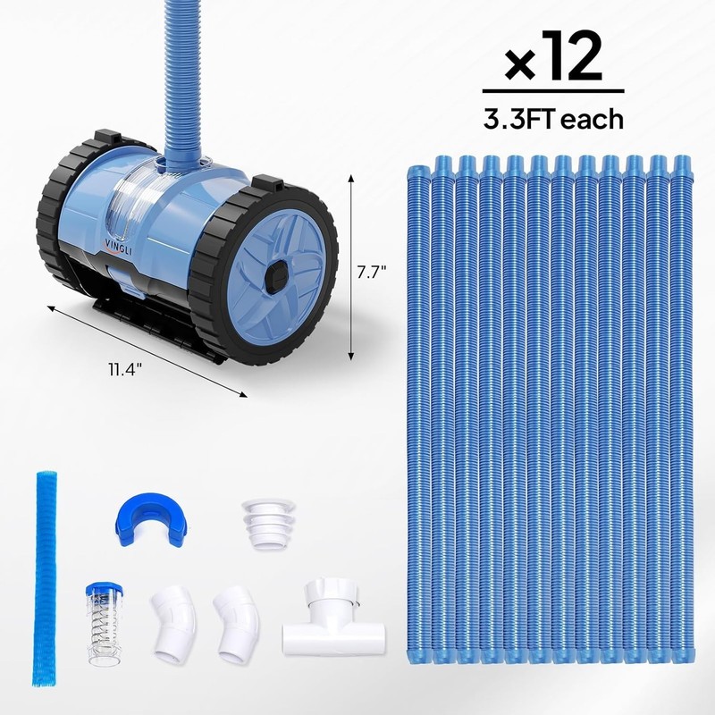 2025 Upgrade Automatic Pool Vacuum Cleaner Wall-Climbing Suction Side gallery