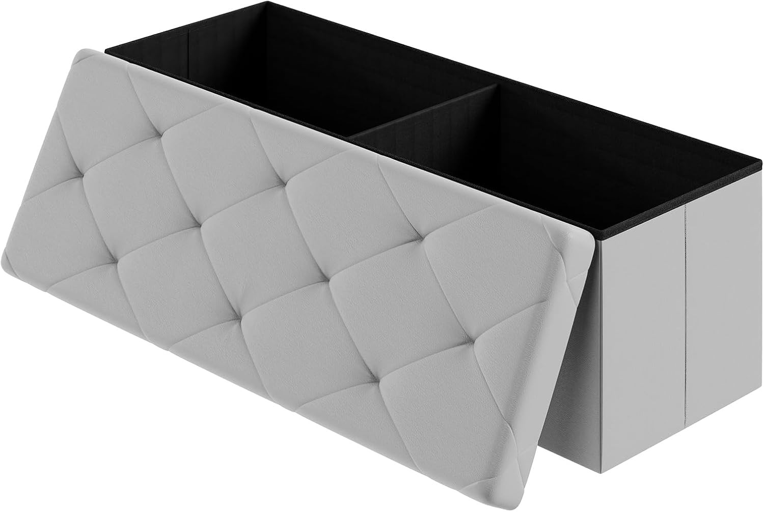 43 Inches Folding Ottoman W/ Storage Bench Foot Rest Stool End of Bed Storage gallery