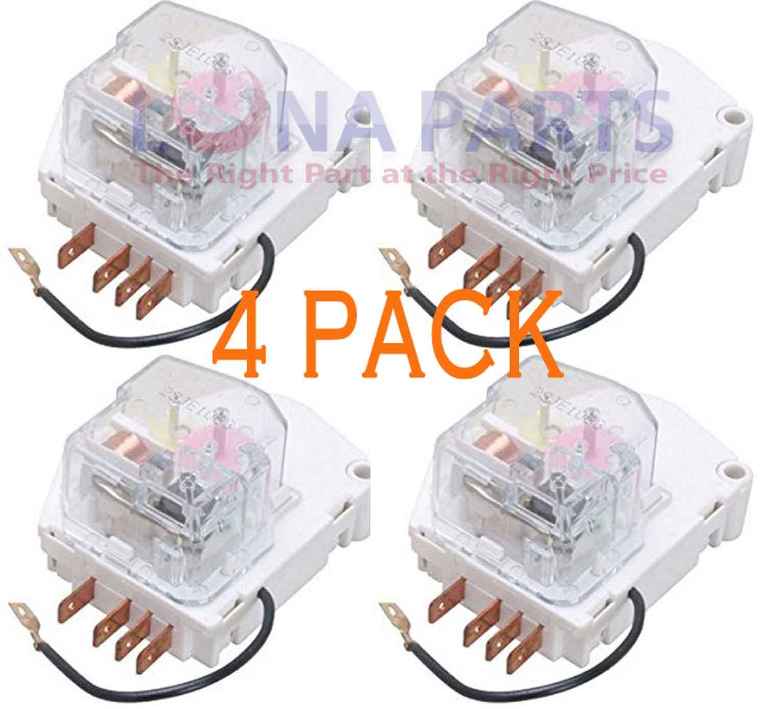 (4 PACK) W10822278 AP5985208 PS11723171 Supco Refrigerator Defrost Timer 8hr 20m gallery