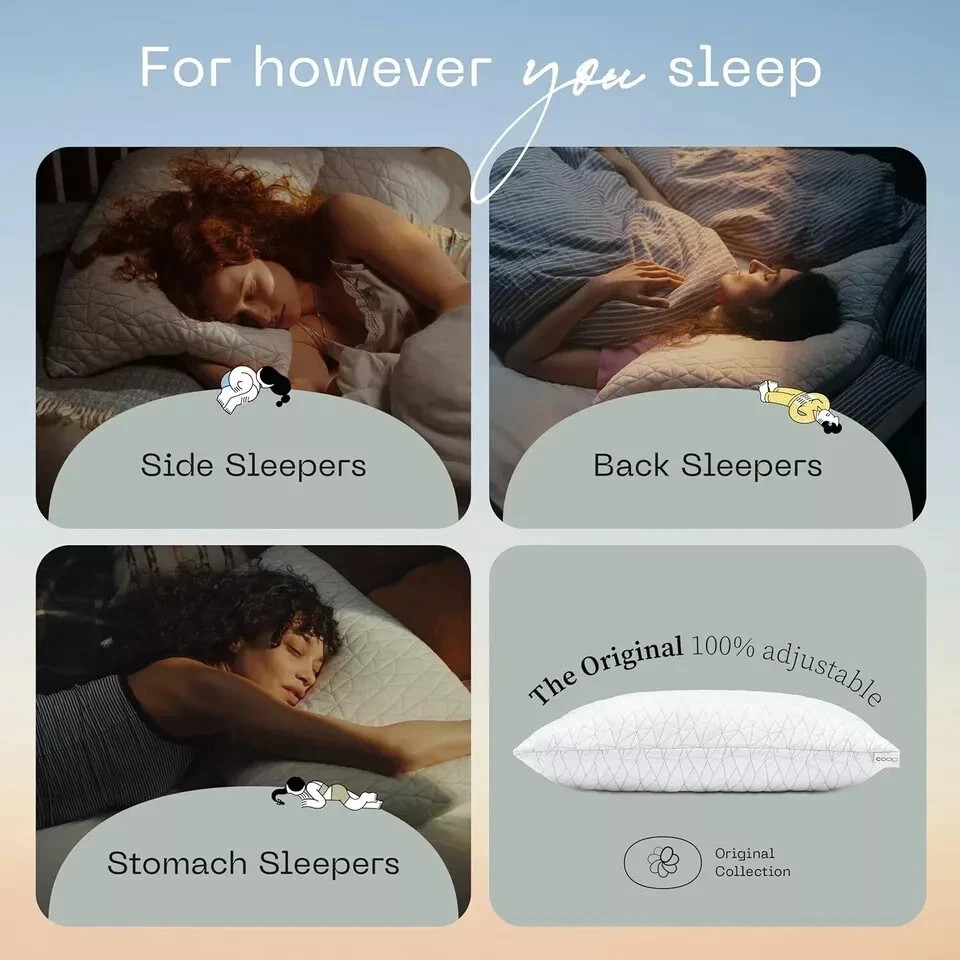Coop Home Goods Original Adjustable Pillow, Queen Size Bed Pillows for Sleeping, gallery