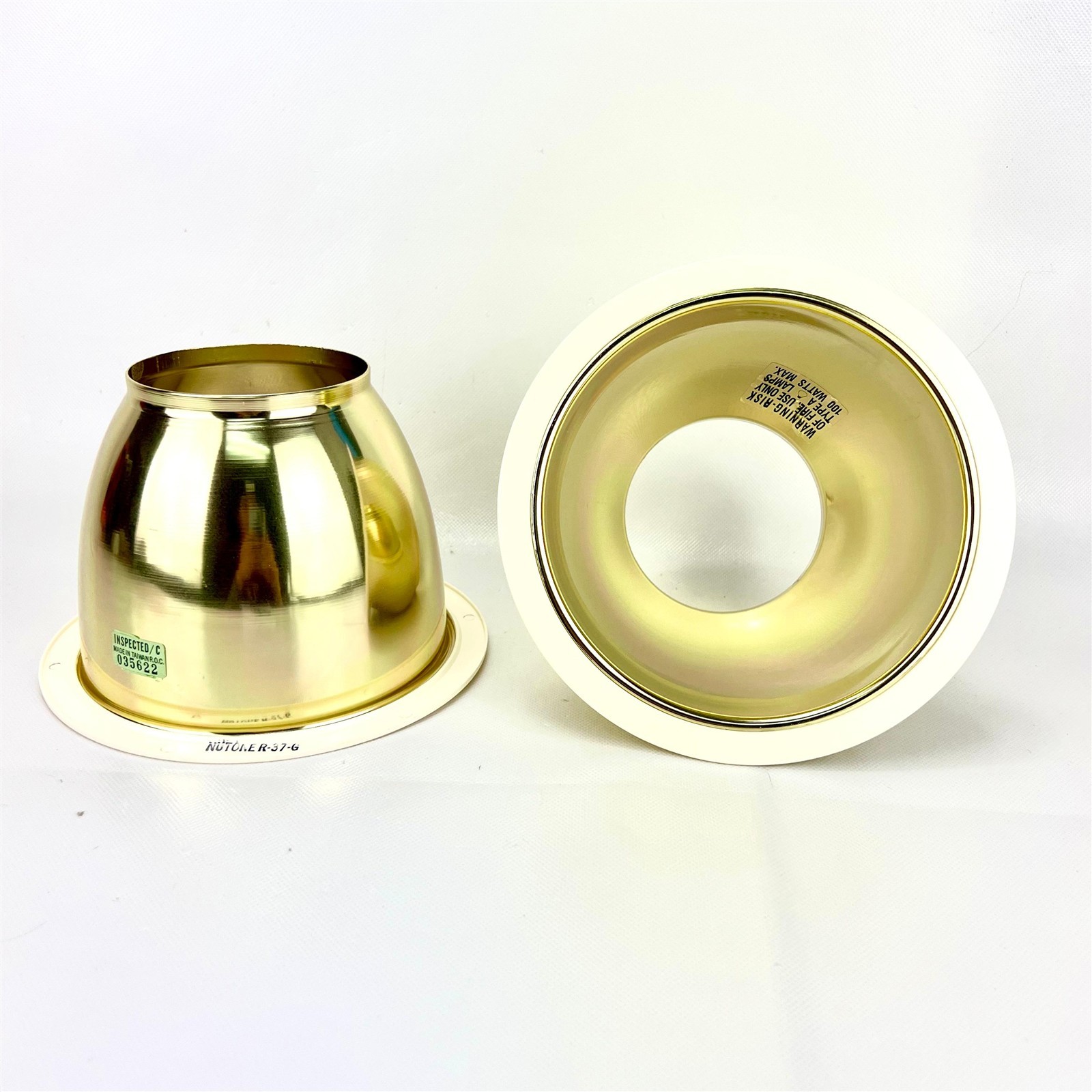 Nutone R-37-G-WH 5in Adjustable Reflector Cone Trim Gold/white gallery