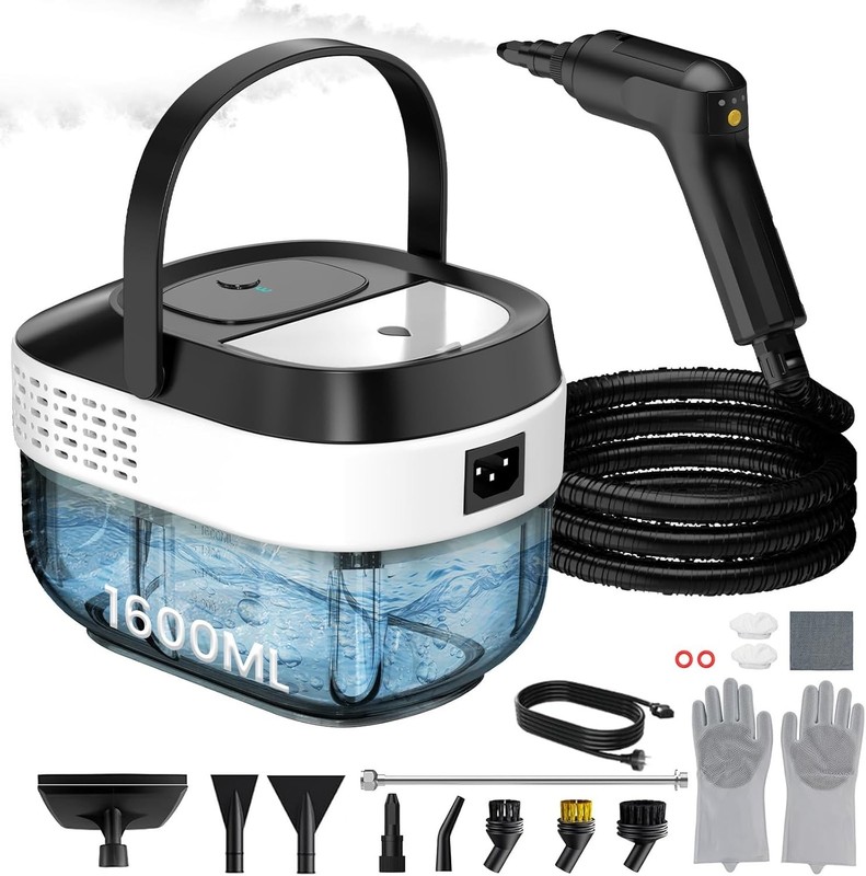 Efficient 2500W Portable Steam Cleaner - 1.6L Tank & Chemical-Free Cleaning gallery