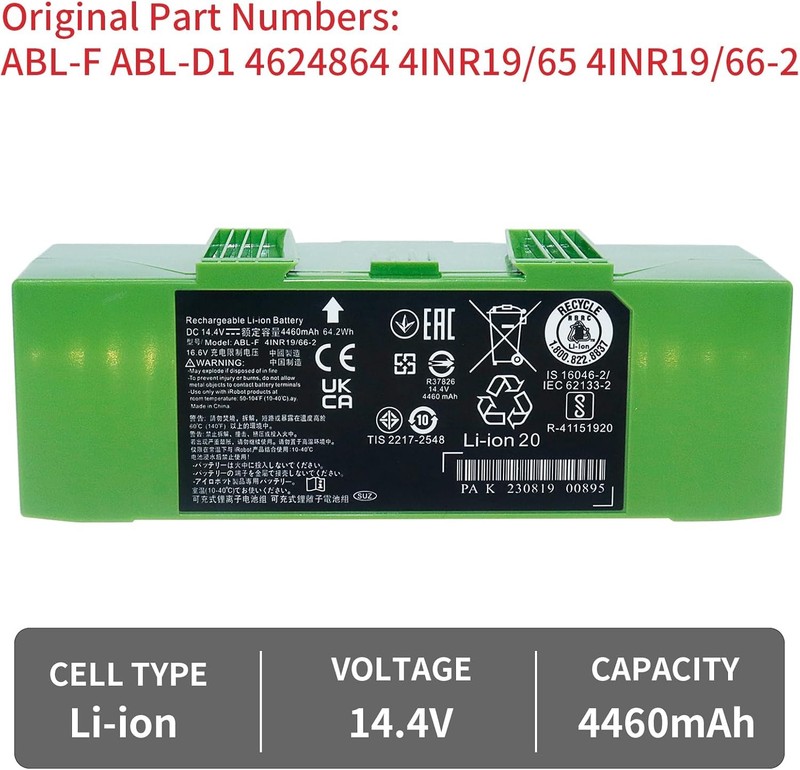 Battery Replacement for Roomba Battery ABL F Compatble with Roomba i e Series gallery
