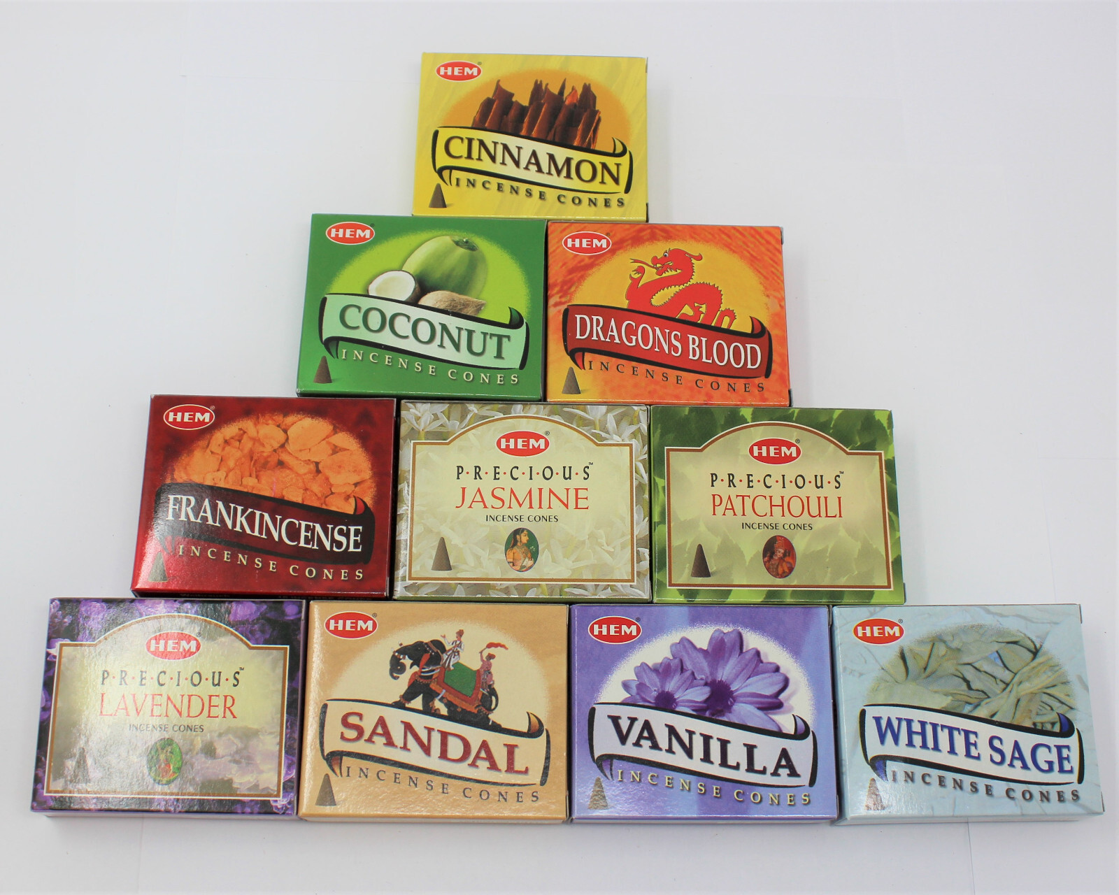 Hem Top / Best Seller Assorted Incense Cones, Bulk Lot Packs, 100 Cones Total gallery