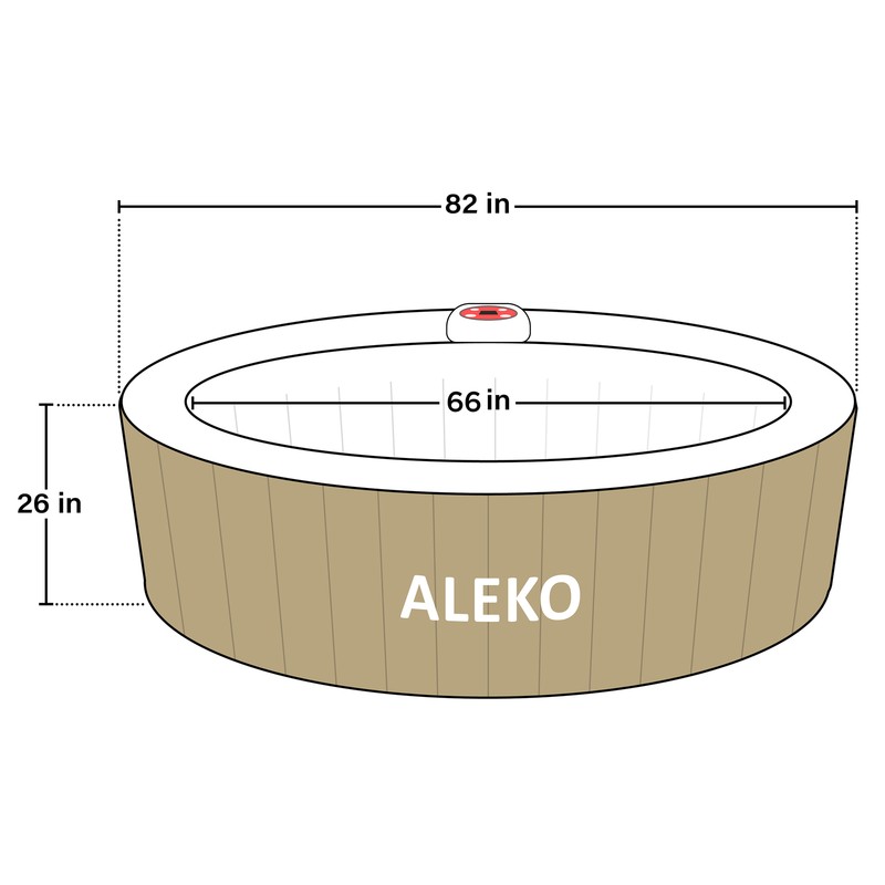 ALEKO Inflatable Improved Version 6 Prs Hot Tub 265 Gallon Up to 130 Bubble Jets gallery