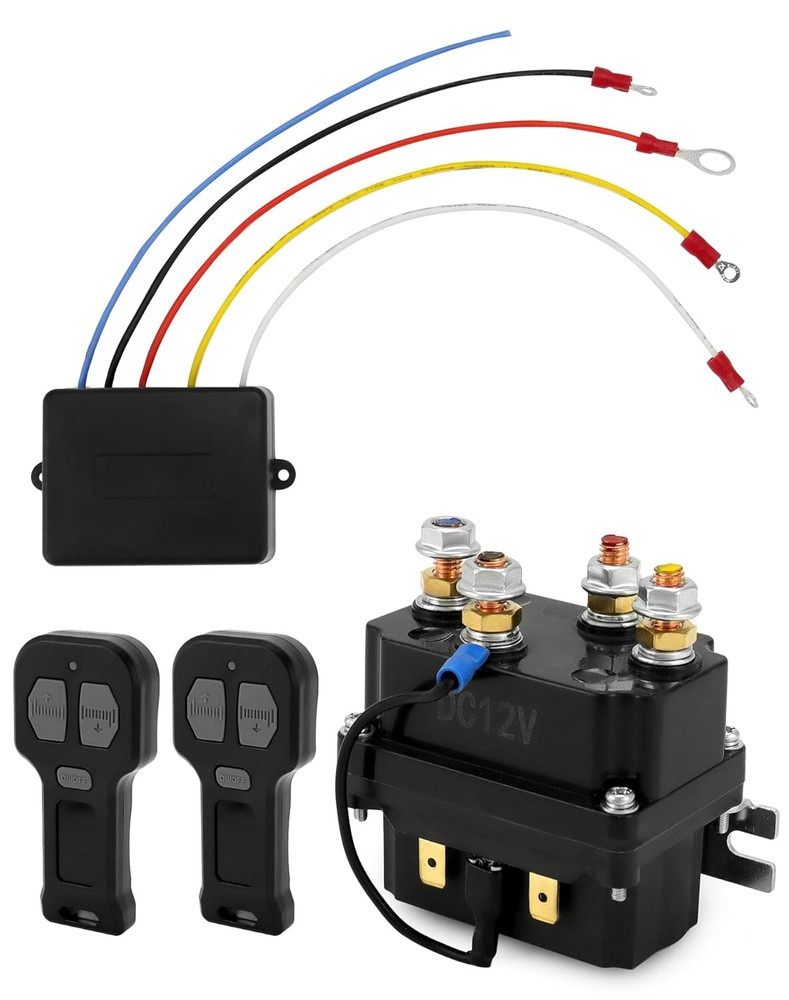 Wireless Winch Remote Control Kit, 12V 250A Winch Solenoid Relay Contactor + 12V