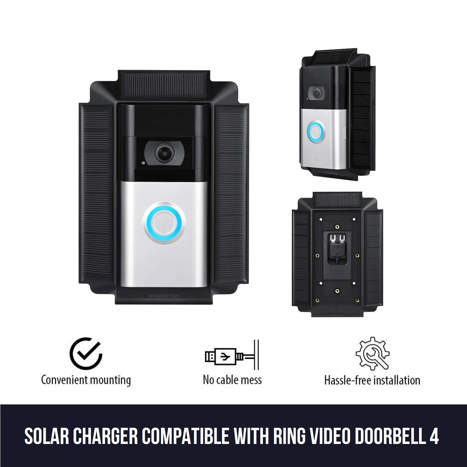 Solar Charger Mount for Ring Video Doorbell 3, 3 Plus and 4 ONLY (Used) gallery