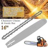 16'' Chainsaw Guide + Chainsaw Chains 3/8 LP 325" .058" 66DL Semi Chisel Chain gallery