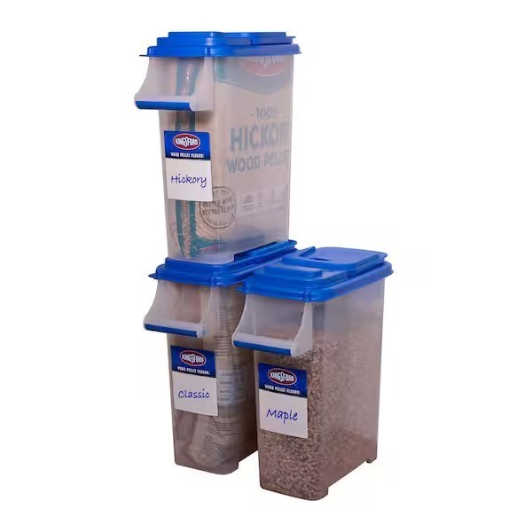 20Lbs Wood Pellet Dispenser Container EZ Pour Storage Portable BBQ Grill gallery