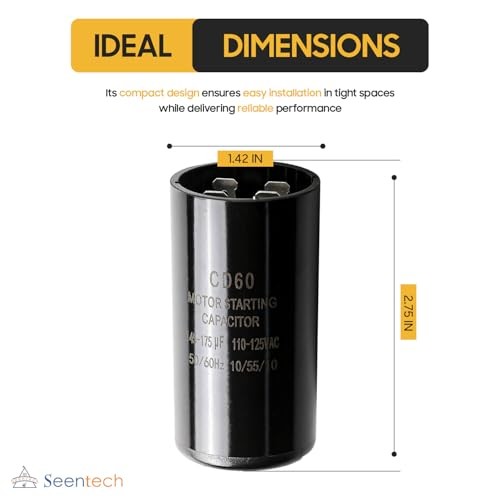 /MFD 110-125 VAC ±20% Round Motor Start Capacitor 50/60 Hz AC 145-175 uf gallery