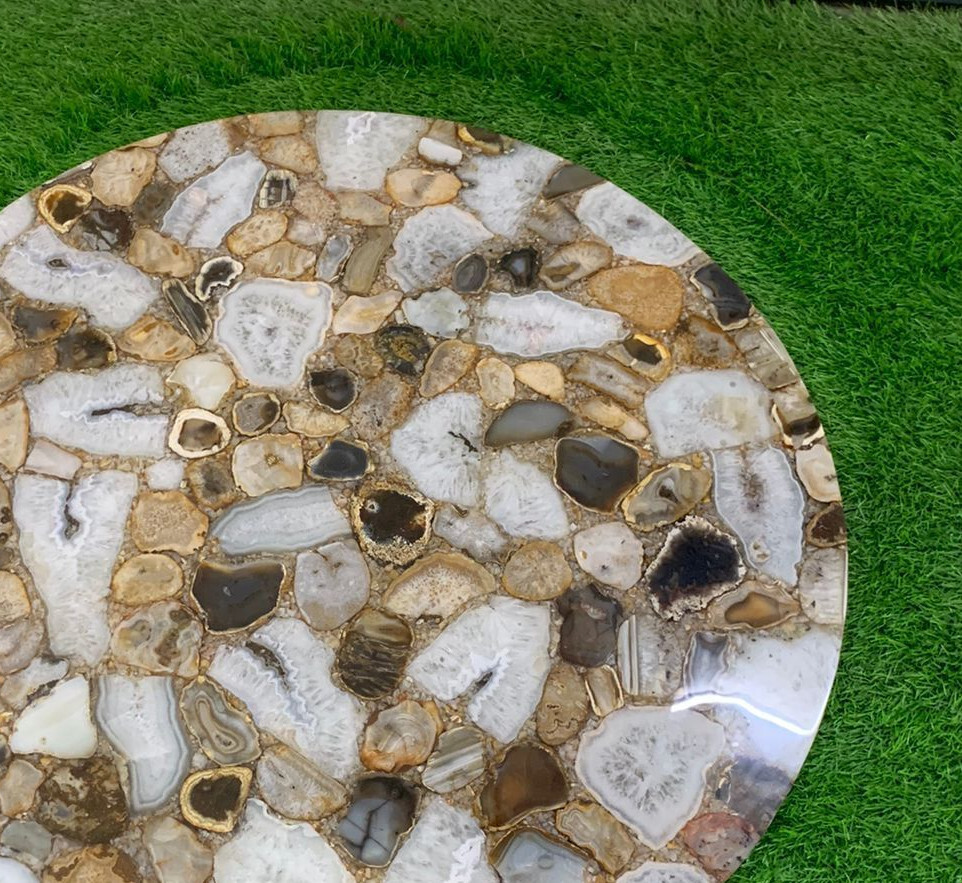 Agate Stone Table, Patio Table, Gems Table,Geode Agate Table Diy, Coffee Table gallery