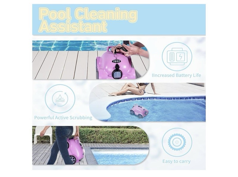 Cordless Robotic Pool Cleaner,Automatic Pool Vacuum Robot for In-Ground gallery
