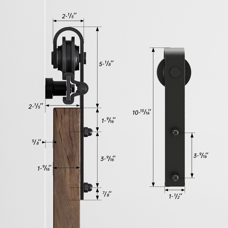 4-16FT Sliding Barn Door Hardware Closet Track Kit Single/Double/Bypass 2 Doors gallery