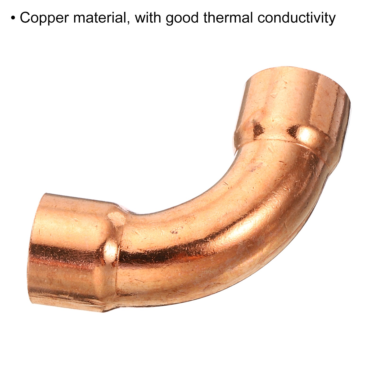 3 Pack 5/8 Inch (16mm) ID Elbow Copper Pipe Fitting 90 Degree Long Turn Pressure gallery