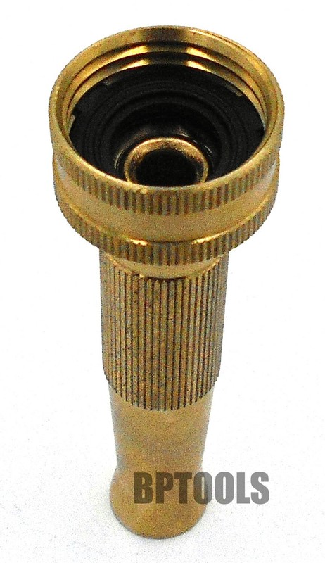 Solid Brass Garden Spray Nozzle 4" Adjustable Twist Water Hose Nozzle gallery