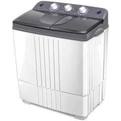 Compact Semi-Automatic Washer & Dryer Combo for Apartments & RVs – Gray & White
