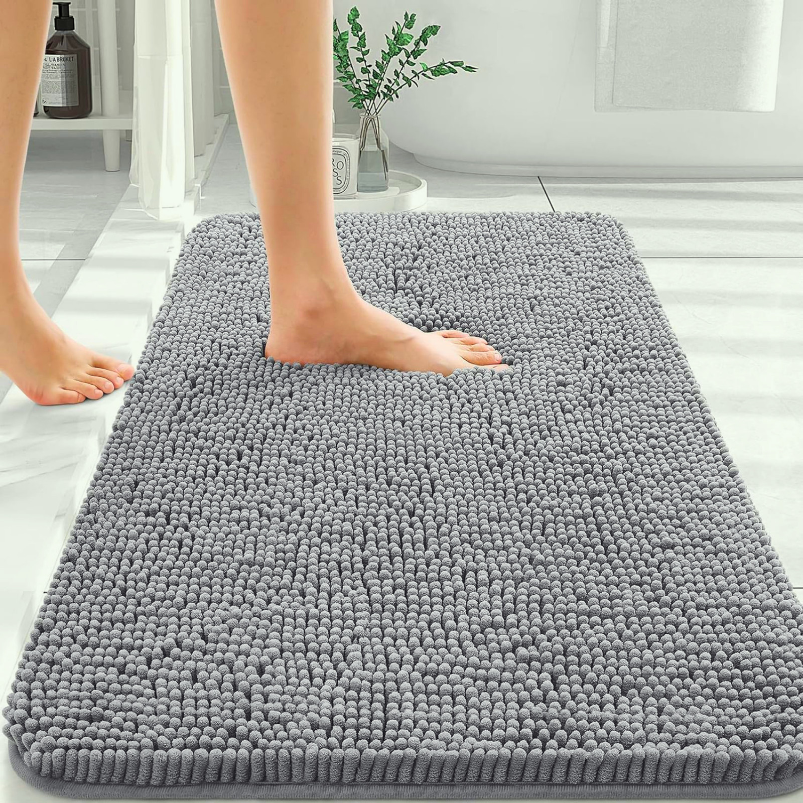 OLANLY Bathroom Rugs 30X20, Extra Soft Absorbent Chenille Bath Rugs, Rubber Back gallery