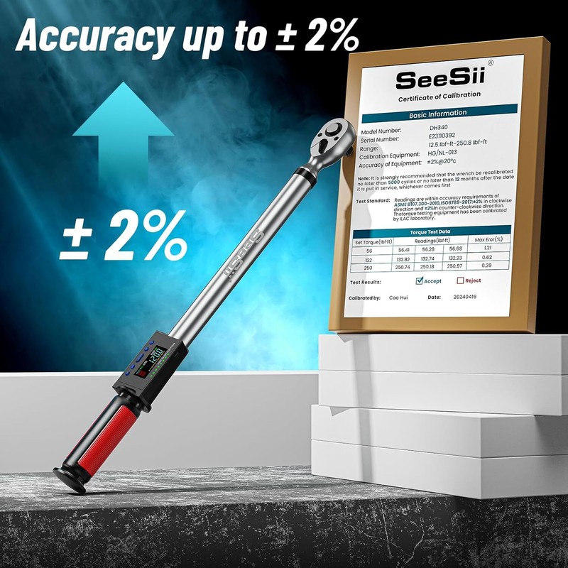 Combo Digital Torque Wrench Set, 3/8" 0–220 Nm & 1/2'' 17-340 nm Torque Electric gallery