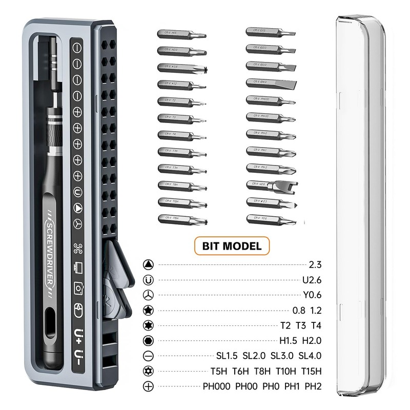 ANVANNA Electronics Precision Screwdriver Sets 32-Piece Magnetic Repair Grey gallery