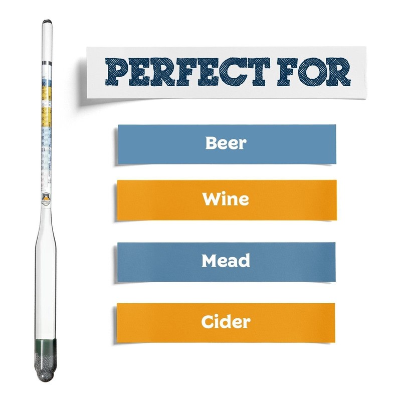 Fermentaholics Hydrometer Kit - Hydrometer and Glass Test Jar - Monitor ABV gallery