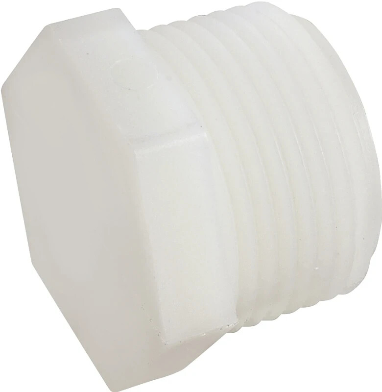 (5 Count) 1/2" Hex Head Nylon Pipe Plug MPT Plastic gallery