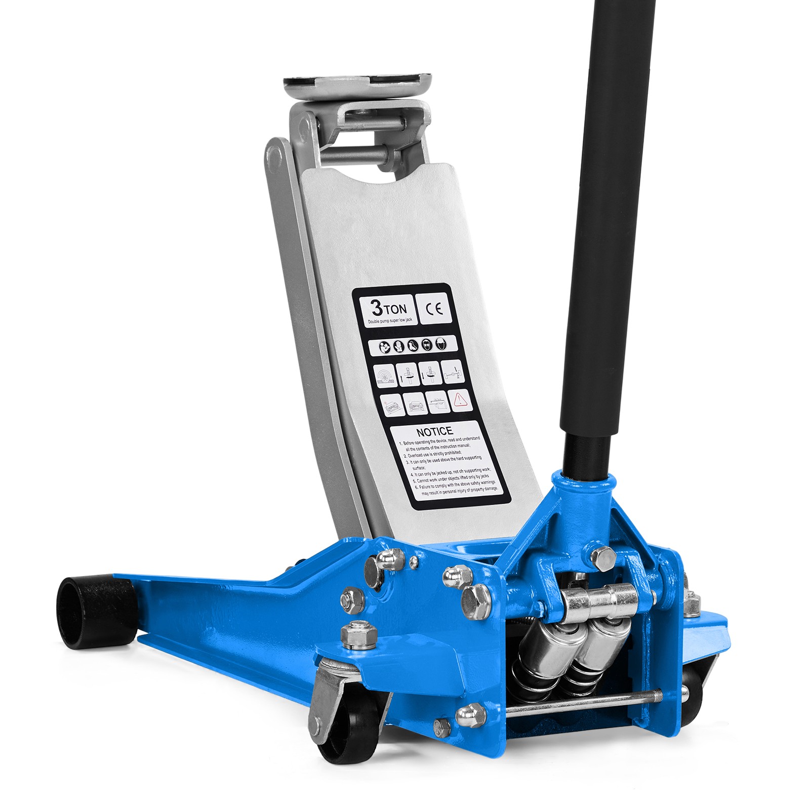 3 Ton Capacity Low Profile Car Jack Quick Lift Floor Stands Lifting Tool Azure gallery