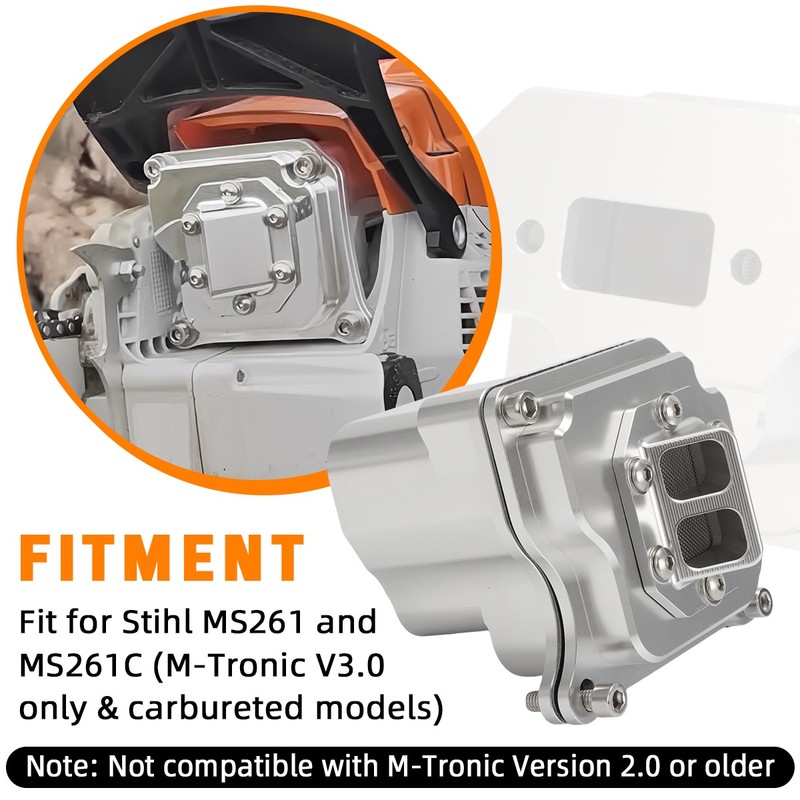 For Stihl MS261 and MS261C Lightweight Performance Chainsaw Muffler Kit Aluminum gallery