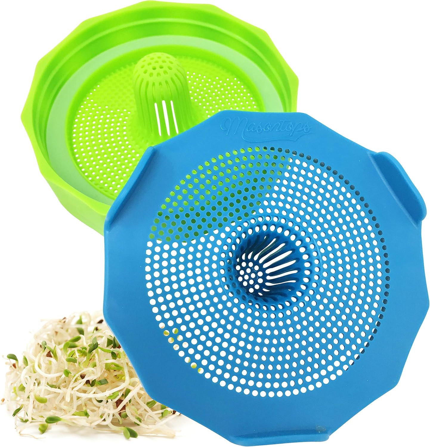 Mason Jar Sprouting Kit with Bean Screen Lids for Broccoli & Alfalfa Seeds gallery