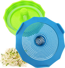 Mason Jar Sprouting Kit with Bean Screen Lids for Broccoli & Alfalfa Seeds