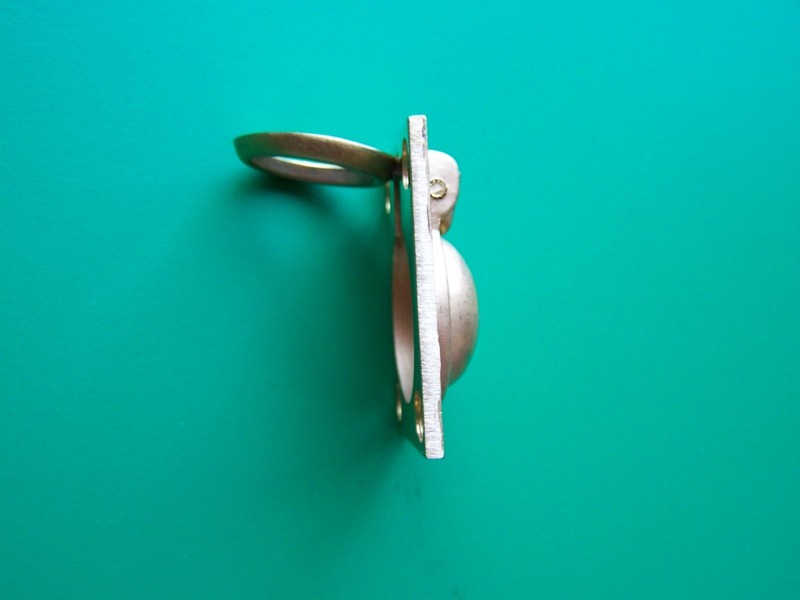RING PULL, RECESSED MACHINIST CHEST RING PULL MORTISED RING PULL SOLID BRASS LG gallery