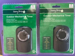 2 Merry Brite Mechanical Timer All Weather outdoor 2-8 Hours setting options