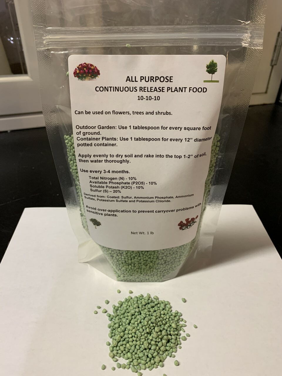 Fertilizer Continuous Release 10-10-10 Plant Food 1 lb Flower Vegetable Shrub gallery