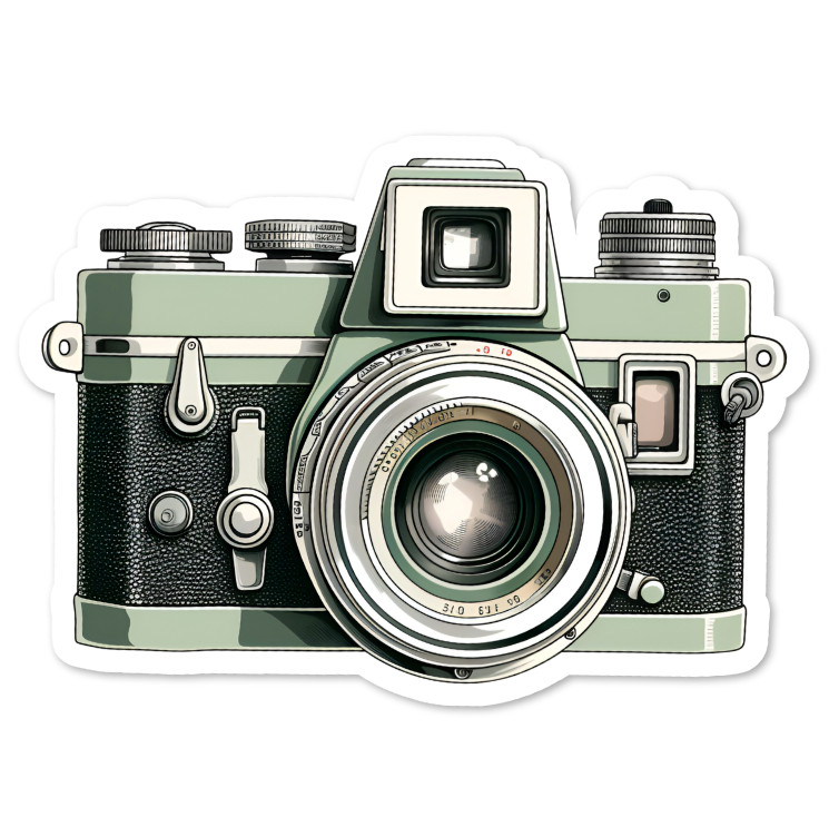 Camera Travel Vinyl Sticker Water Resistant Scrapbooking, Water Bottle, Laptop gallery