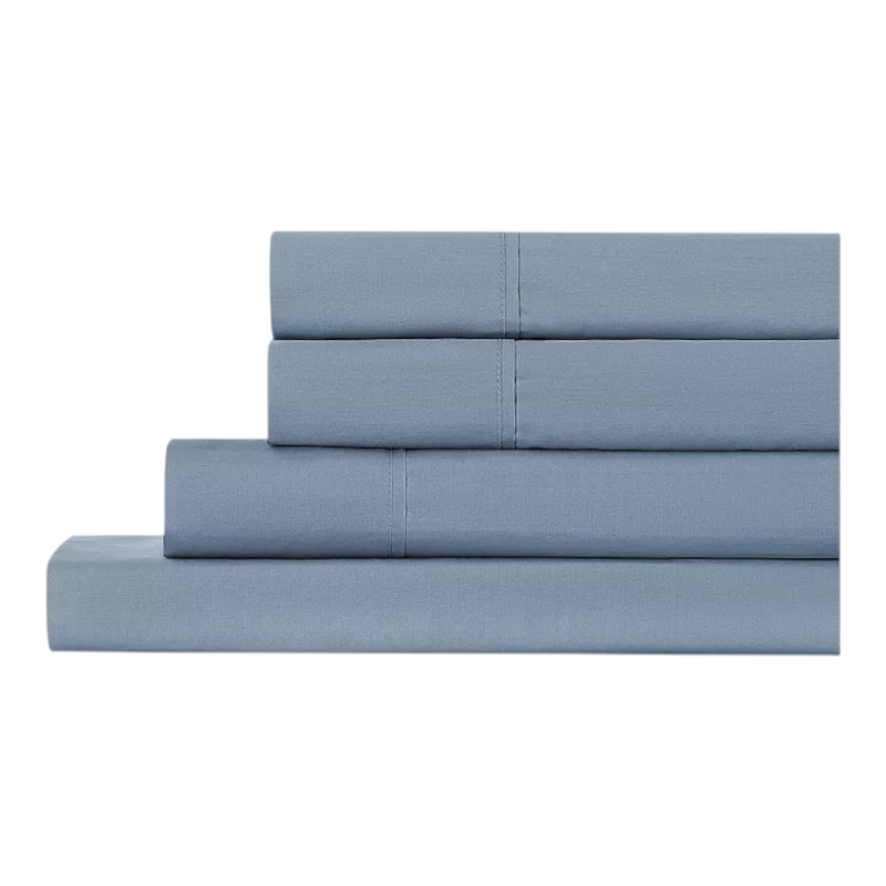 Columbia Breathable Cotton Percale 4 Piece King Size Sheet Set | 4 Color Options gallery
