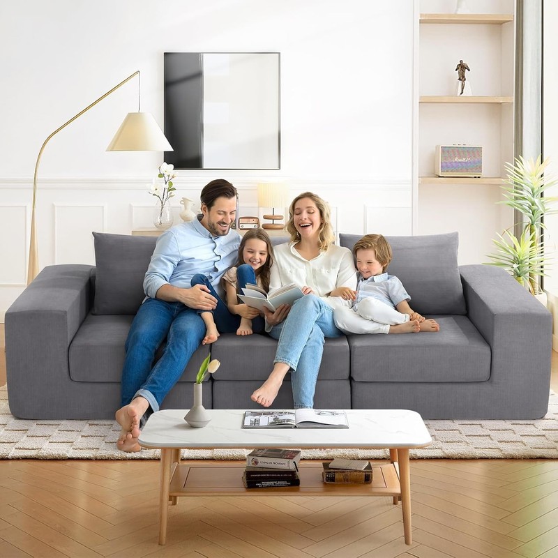 🎁Versatile Sleeper Sofa Bed Convertible Loveseat Sofa Couch Large Loveaseat 🎁 gallery